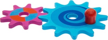 GOKI Układanka drewniana Koła zębate przekładnie