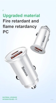 АВТОМОБИЛЬНОЕ ЗАРЯДНОЕ УСТРОЙСТВО BASEUS FAST POWERFUS USB-C TYPE-C QC 4.0+ 5A 30W