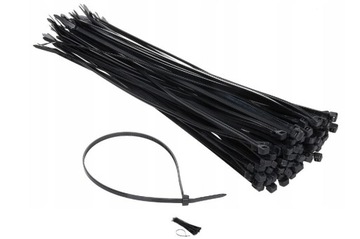 Opaska kablowa czarne białe 250x3.6 (mm)100szt