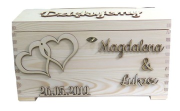 Kufer skrzynka koperty wesele ślub AB4 imię data