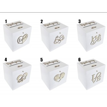 Rustykalne Pudełko Na Koperty I Obrączki Białe