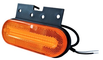 LAMPA OBRYSOWA BOCZNA LED Z WIESZAKIEM ADR FT-070 Z+K POMARAŃCZOWA 12-24V