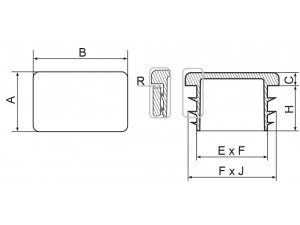 80x20 ZAŚLEPKA DO PROFILU ZAŚLEPKI PROFIL 1 SZT