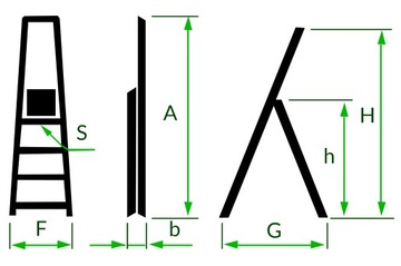 Лестница домашняя алюминиевая, 5 ступеней, 150 кг EN131