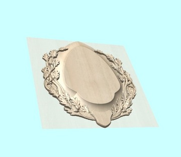 резная вощеная деревянная доска с рогами