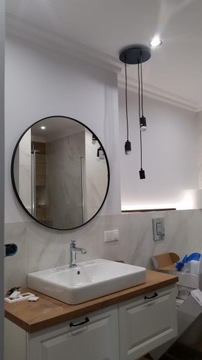 Круглое металлическое зеркало INOX CHROME Рама 90см