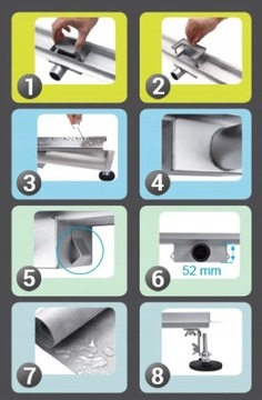 ЛИНЕЙНЫЙ СЛИВ 40см MADEIRA SLIM СТАЛЬ НИЗКИЙ СИФОН