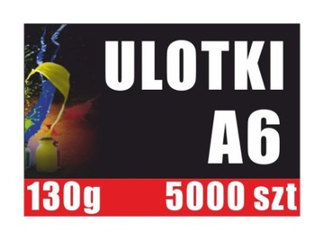 Ulotki A6 5000 szt Ulotka Dwie Strony Druk