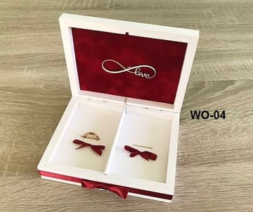 Коробка для обручальных колец - сердце - графика U27