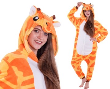 ŻYRAFA PIŻAMA Jednoczęściowa Kigurumi Onesie Kombinezon Strój L 165-174 cm