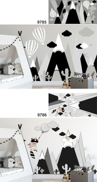 детские наклейки на стены горы воздушный шар XXL