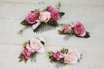 Заколка для бутоньерки «Роза», темно-светло-РОЗОВЫЙ