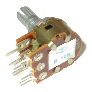 POTENCJOMETR OBROTOWY 2x 10k B10k 5sztuk (1128)