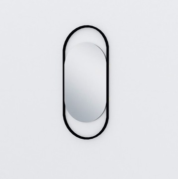 Lustro owalne Scandi 100* 45 cm - czarna rama