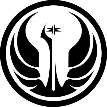 VAR Naklejka STAR WARS GALACTIC 12 cm CZARNA