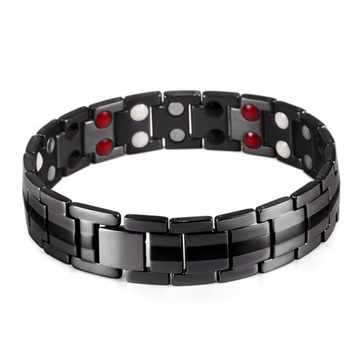 ЧЕРНЫЙ ТИТАНОВЫЙ БРАСЛЕТ МУЖСКОЙ МАГНИТНЫЙ БРАСЛЕТ ПРОЧНЫЙ ЧИСТЫЙ ТИТАН