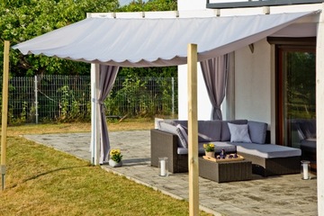 САДОВЫЙ ПАРУС, РАСШИРЯЕМЫЙ НА 3 КАБЕЛЯ 6 х 3 м