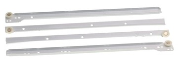 PROWADNICA ROLKOWA L 400 mm BIAŁA DO SZUFLADY KPL