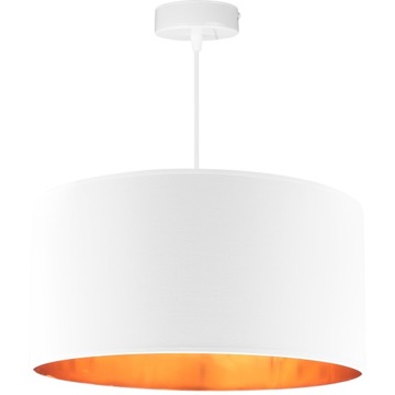 LAMPA WISZĄCA SUFITOWA ŻYRANDOL ZŁOTA ABAŻUR LED