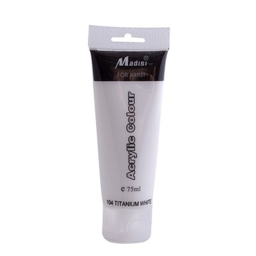 FARBA akrylowa - Madisi - 75 ml biel tytanowa 104 wodna