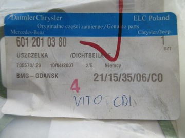 Uszczelka pompy wody Daewoo Mercedes 6012010380