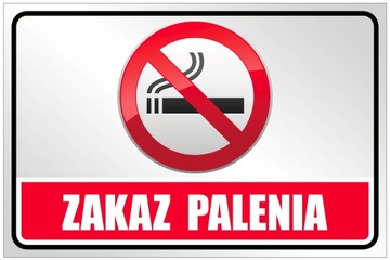 ZAKAZ PALENIA TABLICZKA 40x27 PCV 3mm E PAPIEROS