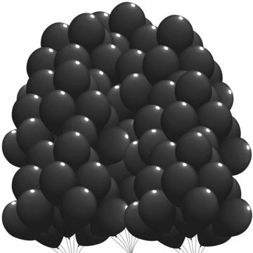 BALONY pastelowe ŚLUB urodziny 100 szt 32cm CZARNE