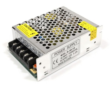 ZASILACZ 12V 40W 3,2A IP20 DO TAŚM LED, CCTV