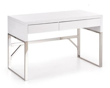 B-32 biurko Biały połysk 120x60 z szufladami NEW