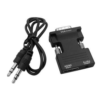 АДАПТЕР АДАПТЕР-ПРЕОБРАЗОВАТЕЛЬ HDMI В VGA + АУДИО