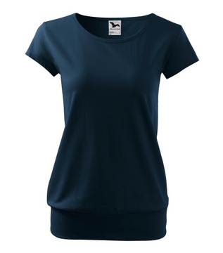 Koszulka bluzka damska t-shirt CITY granat M