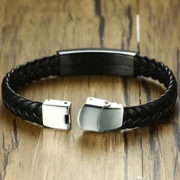 МУЖСКОЙ КОЖАНЫЙ БРАСЛЕТ + ПЛАТНИЦА
