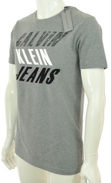 CALVIN KLEIN koszulka t-shirt szara napis M