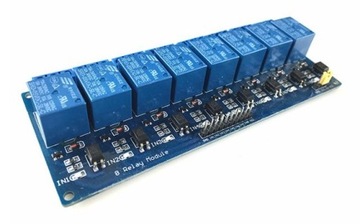 PRZEKAŹNIK 8x 8-KANAŁOWY MODUŁ STEROWA STANEM NISKIM 5V AVR ARDUINO ARM 10A