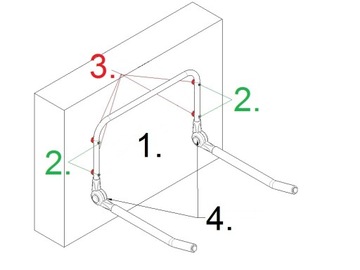 НАСТЕННАЯ ВЕШАЛКА ДЛЯ ВЕЛОСИПЕДОВ ДЕРЖАТЕЛЬ ДЛЯ ЛЫЖ WS01