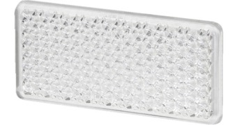 ODBLASK PROSTOKĄTNY NA TAŚMĘ BIAŁY UP-60TS 10 szt.