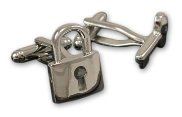 Tematyczne Spinki do Mankietów - KŁÓDKA I KLUCZ