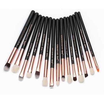 Набор из 15 кистей для глаз Jessup T157 Черный/Розовый