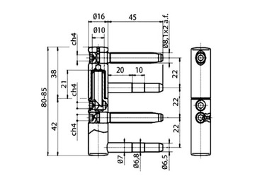 ПЕТЛЯ РЕГУЛИРУЕМАЯ 16мм OTLAV ВИНТОВАЯ 3D СЕРЕБРЯНАЯ