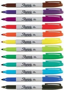 Markery Sharpie Fine pisak permanentny zestaw 12 kolorów