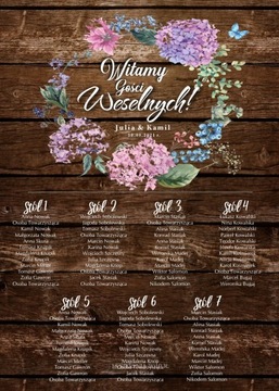 План свадебного стола для гостей свадьбы, доска 100х70.