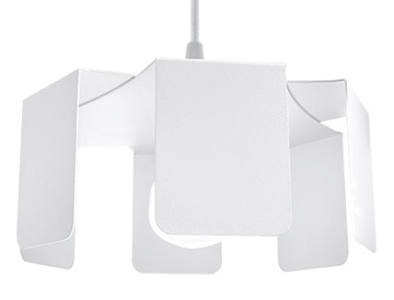 Lampa Wisząca TULIP Biała sufitowy Zwis stal klasyczna oprawa SOLLUX Led