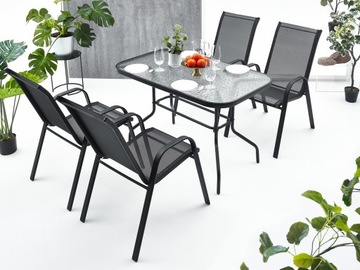 КОМПЛЕКТ САДОВОЙ МЕБЕЛИ СТОЛ 4+1 ДЛЯ ТЕРРАСЫ, БАЛКОНА