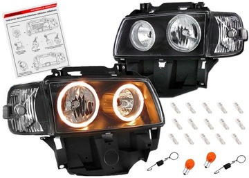 Transporter T4 96-03 LAMPY reflektory BLACK ringi