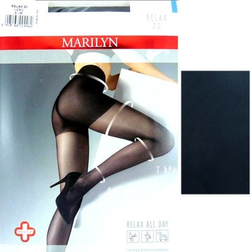 Marilyn RELAX 20 R4 rajstopy nero przeciwżylakowe