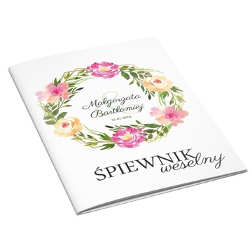 Śpiewnik weselny LUX PERSONALIZACJA 36str 64 wzory