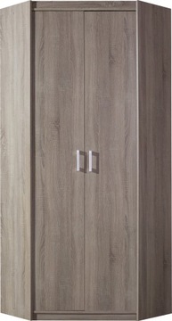 Szafa narożna do salonu z drążkiem z półkami 85cm