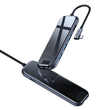 Adapter BASEUS HUB przejściówka Typ C na 3x USB3.0 RJ45 PD HD 4K do MacBook