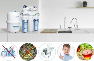 Кухонный фильтр для воды RO7 REDOX AQUAVITA Ионизатор под раковиной 5 градусов осмоса