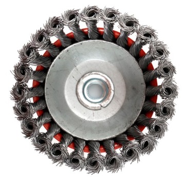 ПРОВОЛОЧНАЯ ЩЕТКА 125мм M14 ПЕРЕДНЯЯ СКРУЧЕННАЯ ПРОВОЛОКА